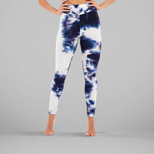 Load image into Gallery viewer, GYMKARTEL® ANTI-CELLULITE AND PUSH UP LEGGINGS - TIE-DYE BLUE
