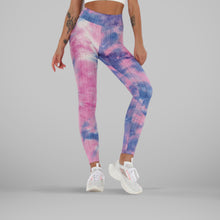 Load image into Gallery viewer, GYMKARTEL® ANTI-CELLULITE AND PUSH UP LEGGINGS - TIE-DYE PURPLE