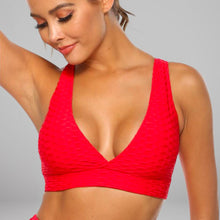 Load image into Gallery viewer, GYMKARTEL® SUPPORTIVE SPORTS BRA - RED