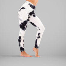 Load image into Gallery viewer, GYMKARTEL® ANTI-CELLULITE AND PUSH UP LEGGINGS - TIE-DYE BLACK