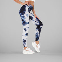 Load image into Gallery viewer, GYMKARTEL® ANTI-CELLULITE AND PUSH UP LEGGINGS - TIE-DYE BLUE