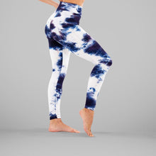 Load image into Gallery viewer, GYMKARTEL® ANTI-CELLULITE AND PUSH UP LEGGINGS - TIE-DYE BLUE