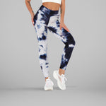 GYMKARTEL® ANTI-CELLULITE AND PUSH UP LEGGINGS - TIE-DYE BLUE