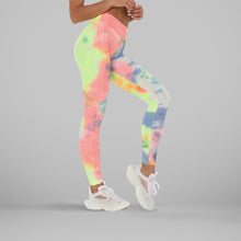 Load image into Gallery viewer, GYMKARTEL® ANTI-CELLULITE AND PUSH UP LEGGINGS - TIE-DYE YELLOW
