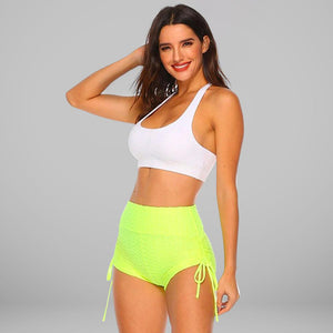 GYMKARTEL® ANTI-CELLULITE AND PUSH UP SHORTS - YELLOW
