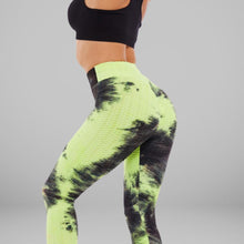 Load image into Gallery viewer, GYMKARTEL® ANTI-CELLULITE AND PUSH UP LEGGINGS - TIE-DYE GREEN
