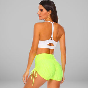 GYMKARTEL® ANTI-CELLULITE AND PUSH UP SHORTS - YELLOW