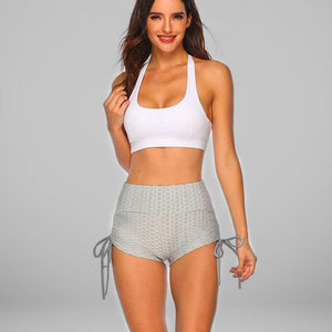 GYMKARTEL® ANTI-CELLULITE AND PUSH UP SHORTS - GRAY