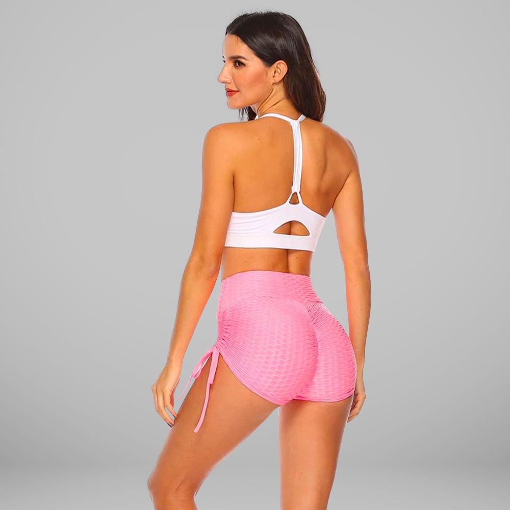 GYMKARTEL® ANTI-CELLULITE AND PUSH UP SHORTS - PINK