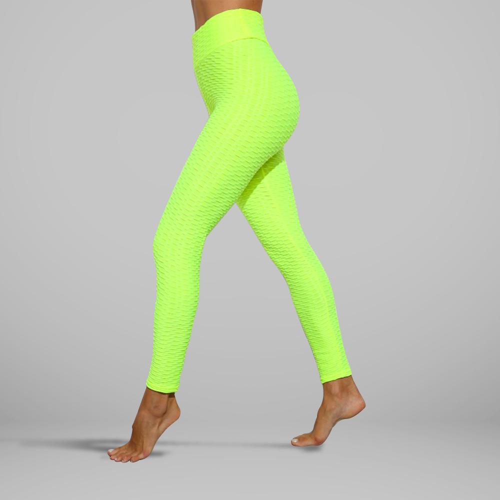 Women's Green Push-Up and Anti-Cellulite Microfiber Sportswear