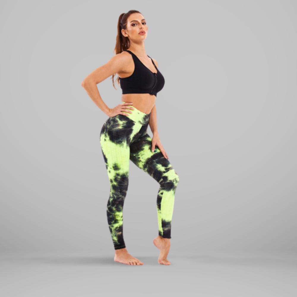 Anti-cellulite And Push Up Leggings - Tie-dye Green – Gymkartel