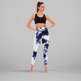 GYMKARTEL® ANTI-CELLULITE AND PUSH UP LEGGINGS - TIE-DYE BLUE