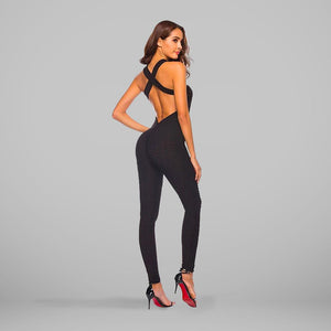 GYMKARTEL® ANTI-CELLULITE AND BOOTY LIFTING JUMPSUIT - BLACK