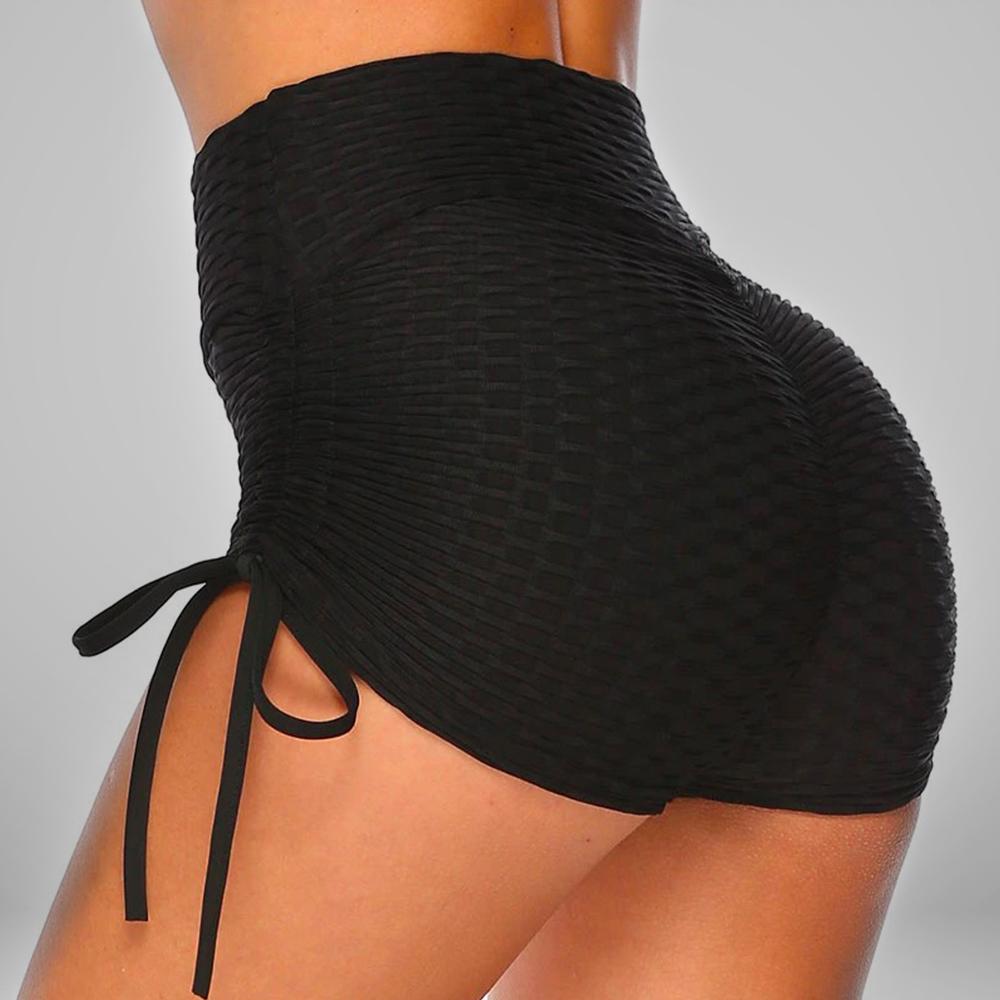 GYMKARTEL® ANTI-CELLULITE AND PUSH UP SHORTS - BLACK