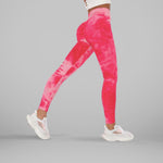 GYMKARTEL® ANTI-CELLULITE AND PUSH UP LEGGINGS - TIE-DYE PINK