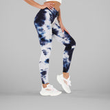 GYMKARTEL® ANTI-CELLULITE AND PUSH UP LEGGINGS - TIE-DYE BLUE