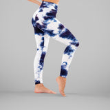 GYMKARTEL® ANTI-CELLULITE AND PUSH UP LEGGINGS - TIE-DYE BLUE