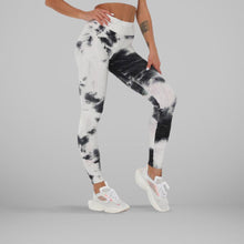 Load image into Gallery viewer, GYMKARTEL® ANTI-CELLULITE AND PUSH UP LEGGINGS - TIE-DYE BLACK
