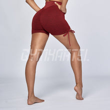 Load image into Gallery viewer, GYMKARTEL® PERFORMANCE ANTI-CELLULITE AND PUSH UP SHORTS - RED
