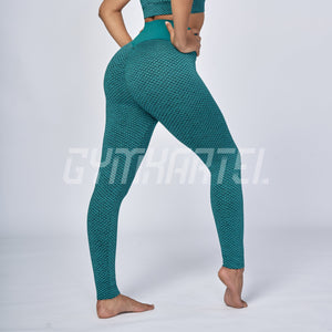 GYMKARTEL® PERFORMANCE ANTI-CELLULITE AND PUSH UP LEGGINGS - GREEN