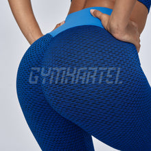 Load image into Gallery viewer, GYMKARTEL® PERFORMANCE ANTI-CELLULITE AND PUSH UP LEGGINGS - BLUE
