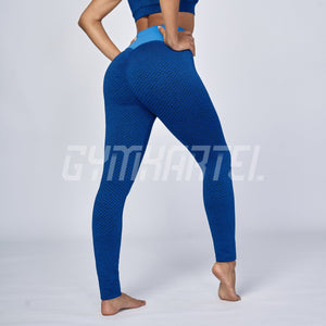 GYMKARTEL® PERFORMANCE ANTI-CELLULITE AND PUSH UP LEGGINGS - BLUE
