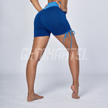 Load image into Gallery viewer, GYMKARTEL® PERFORMANCE ANTI-CELLULITE AND PUSH UP SHORTS - BLUE
